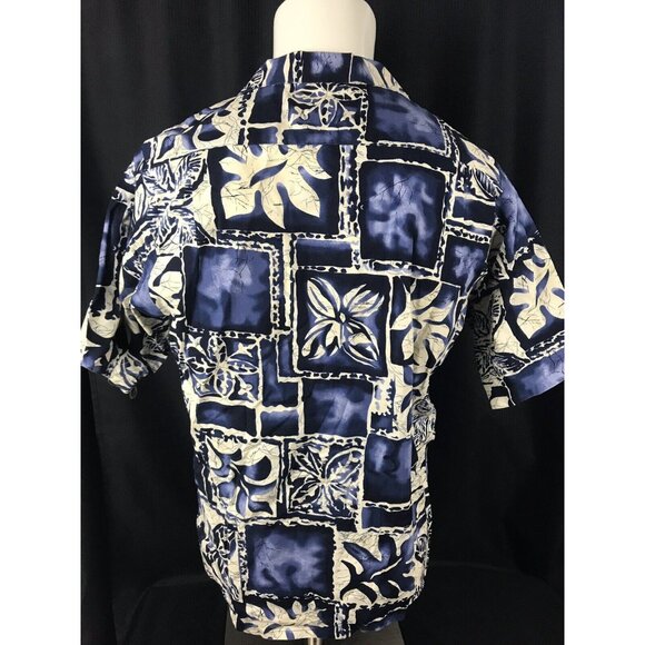 Cintas Hawaiian Aloha Shirt USA Large Polynesian Tapa Print Button Down - Picture 6 of 6